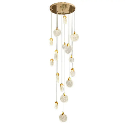 Modern crystal led chandelier living room orb pendant light