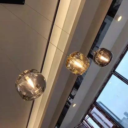 Modern crystal led chandelier living room orb pendant light