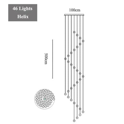 Modern decorbites crystal led chandelier living room pendant light
