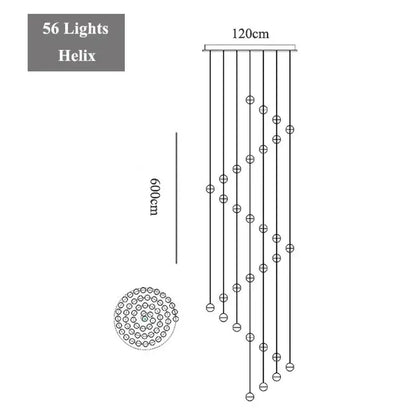 Modern decorbites crystal led chandelier living room pendant light