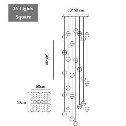 Modern decorbites crystal led chandelier living room pendant light