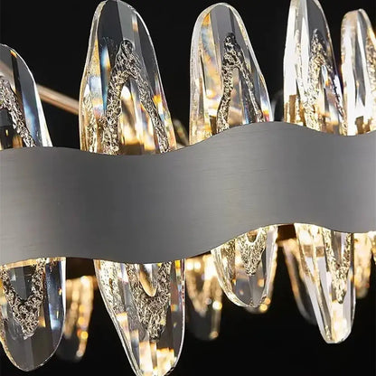 Modern crystal led chandelier living room pendant light