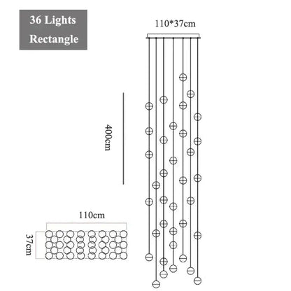 Modern decorbites crystal led chandelier living room pendant light