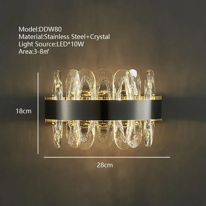 Modern crystal led chandelier living room pendant light