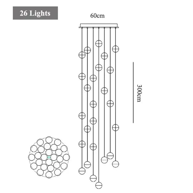 Modern decorbites crystal led chandelier living room pendant light