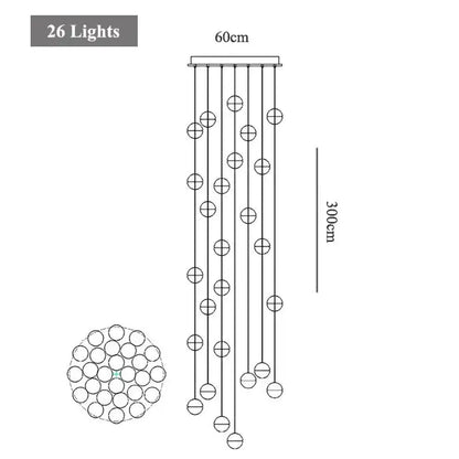 Modern decorbites crystal led chandelier living room pendant light