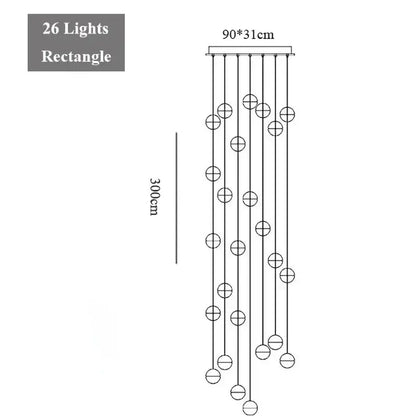 Modern decorbites crystal led chandelier living room pendant light