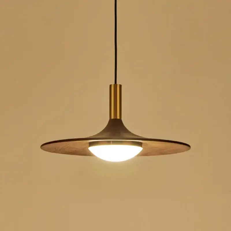 Modern flying saucer solid wood chandelier bedroom light