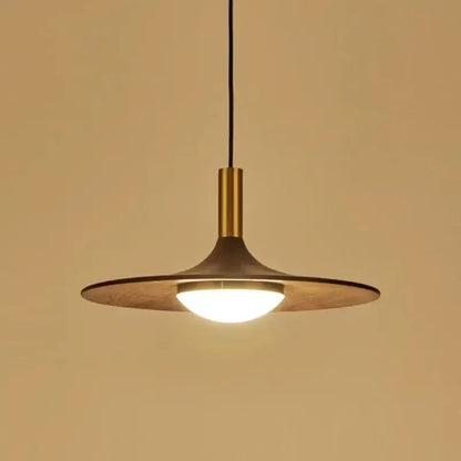 Modern flying saucer solid wood chandelier bedroom light