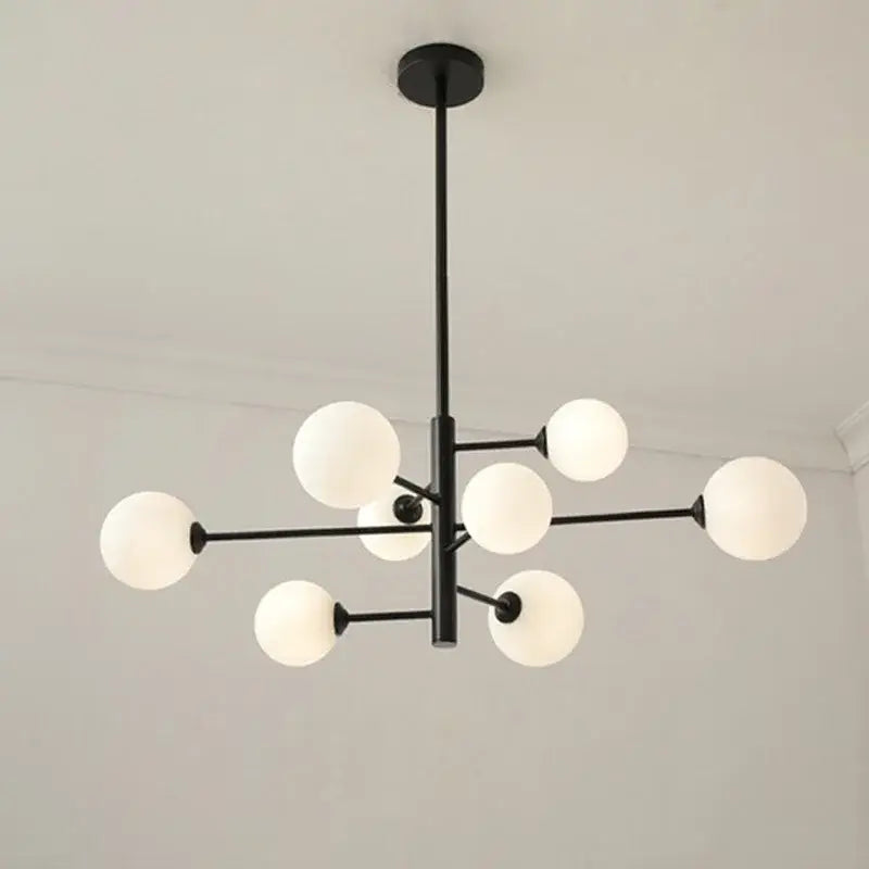 Modern glass brass chandelier for living room