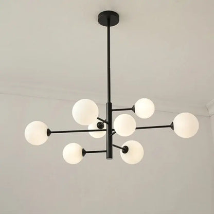 Modern glass brass chandelier for living room