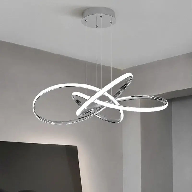 Modern gold ring led chandelier for dining room lighting