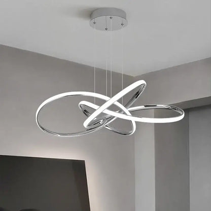 Modern gold ring led chandelier for dining room lighting