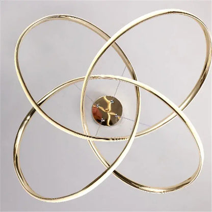 Modern gold ring led chandelier for dining room lighting