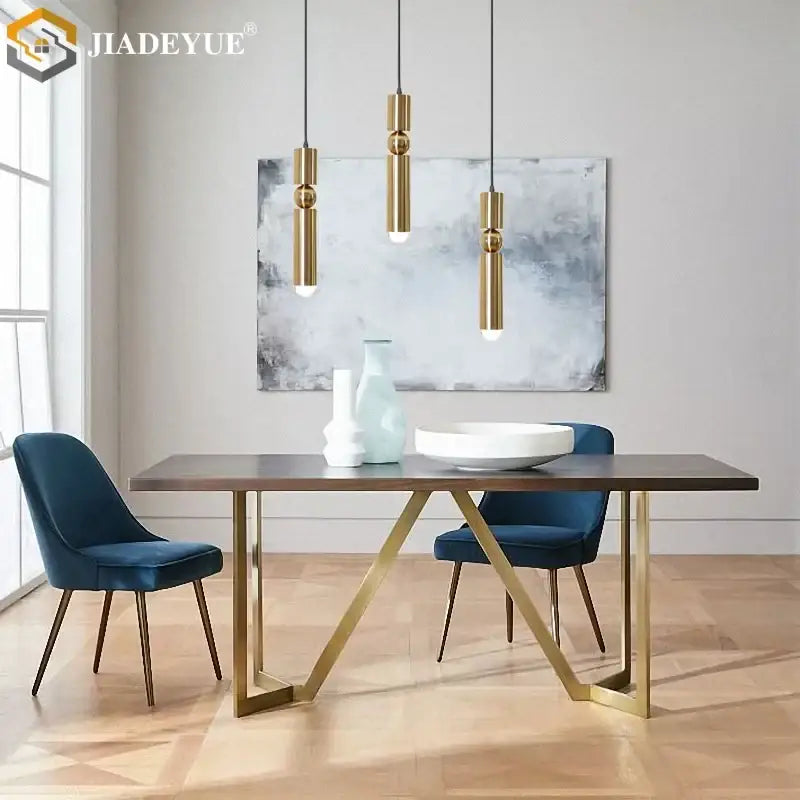 Modern golden led chandelier for dining room