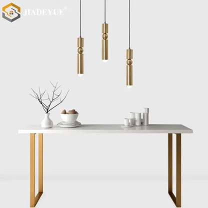 Modern golden led chandelier for dining room