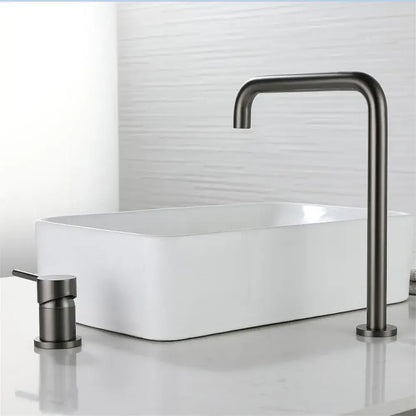 Modern gun grey rotating faucet kitchen sink tap