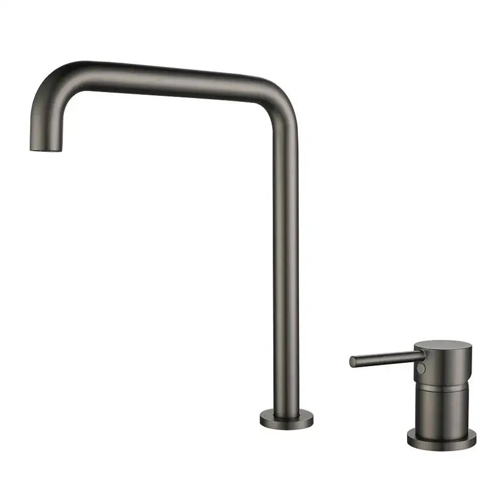 Modern gun grey rotating faucet kitchen sink tap