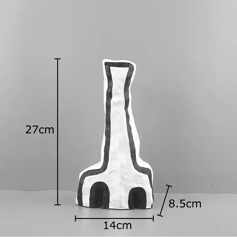 Modern design black and white abstract vase set bedroom decor