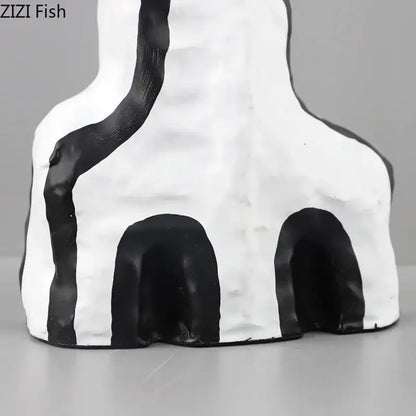 Modern design black and white abstract vase set bedroom decor