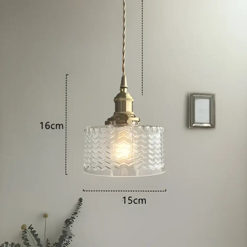 Modern diamond amber glass led pendant light for dining room