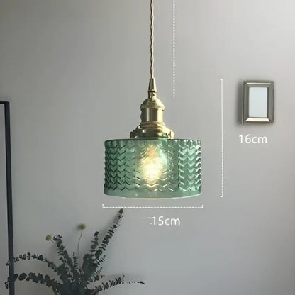 Modern diamond amber glass led pendant light for dining room