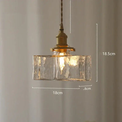 Modern diamond amber glass led pendant light for dining room