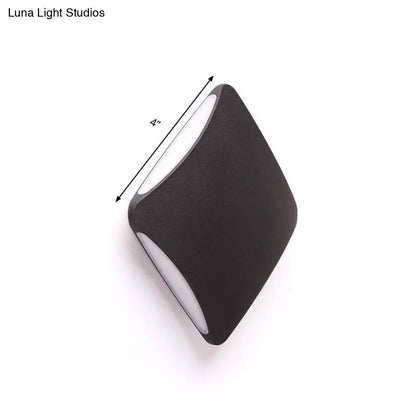 DecorBites™ Modern Diamond LED Wall Sconce - Black Aluminum 4"/6" Width Porch Light Fixture