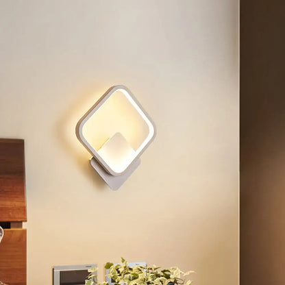 Modern diamond white led wall lamp bedroom sconce light