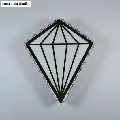 Modern diamond white wall light bedroom warm white light