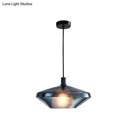 DecorBites™ Modern Dining Room Pendant Light with Geometric Glass Shade