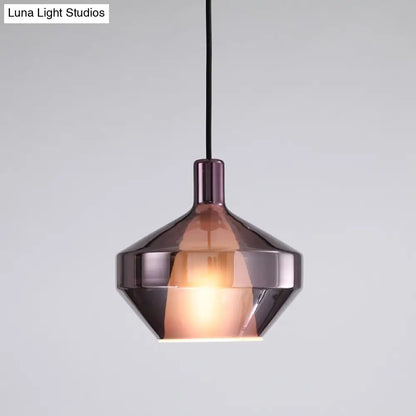 DecorBites™ Modern Dining Room Pendant Light with Geometric Glass Shade