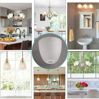 Modern dome white frosted glass shade living room pendant light