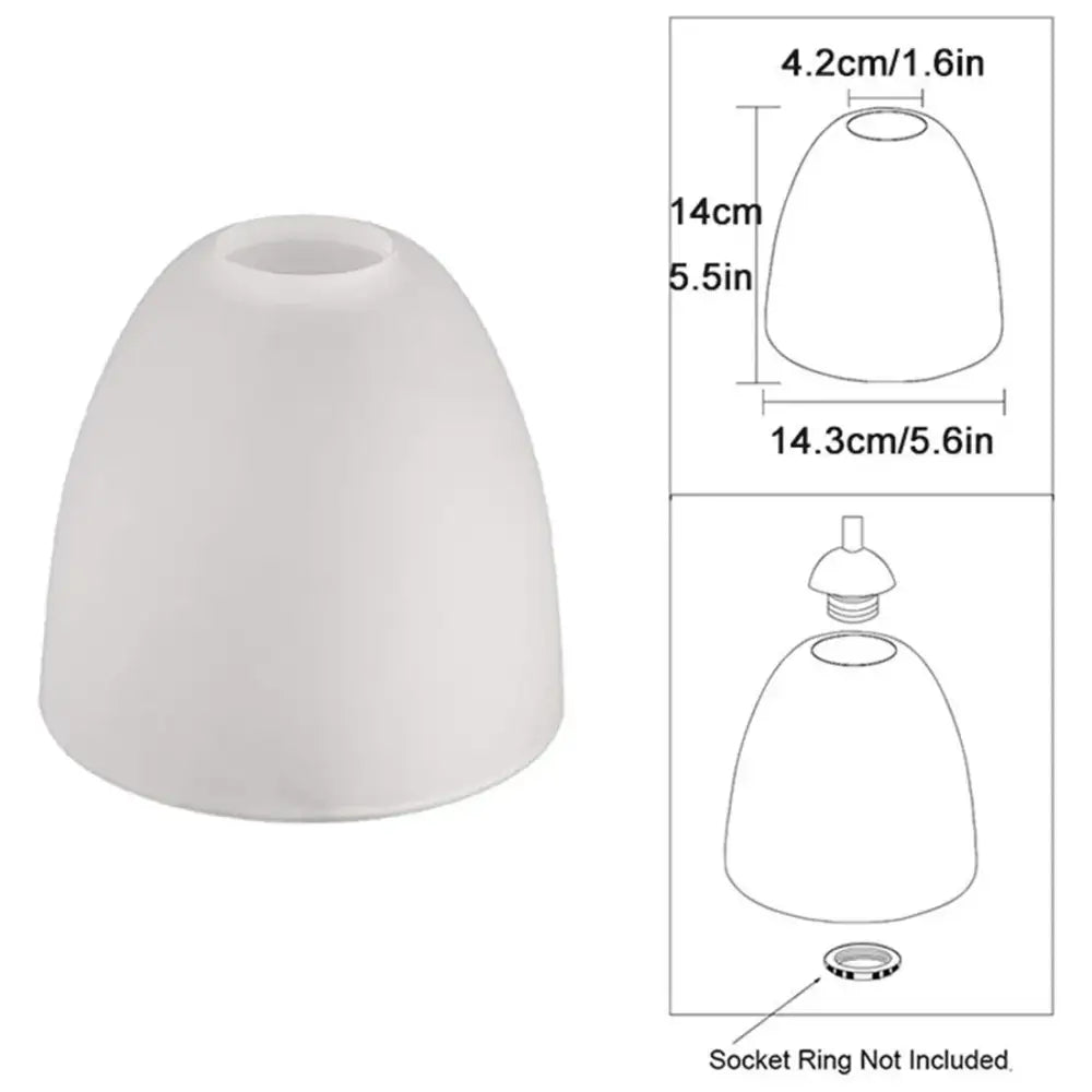 Modern dome white frosted glass shade living room pendant light