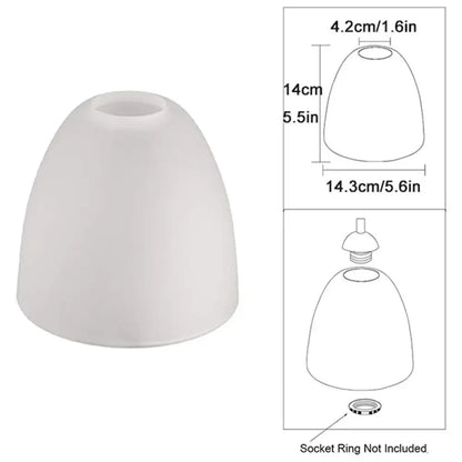 Modern dome white frosted glass shade living room pendant light