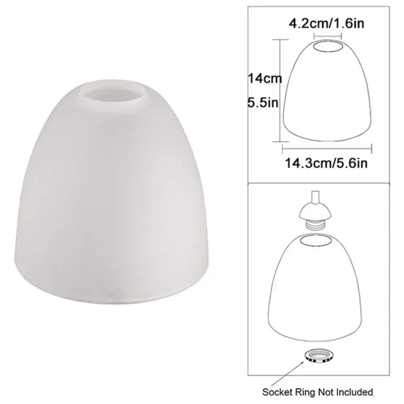 Modern dome white frosted glass shade living room pendant light