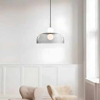 Modern double balls glass chandelier – kitchen pendant light