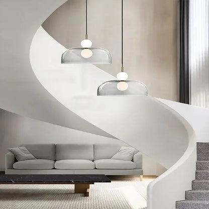 Modern double balls glass chandelier – kitchen pendant light