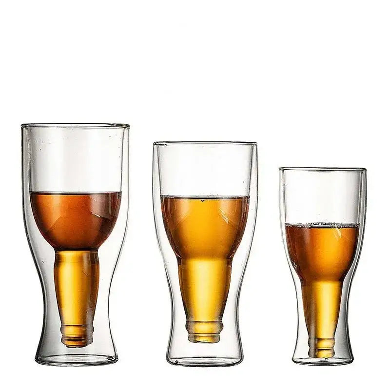 Modern double wall mug beer and wine glass dining room set