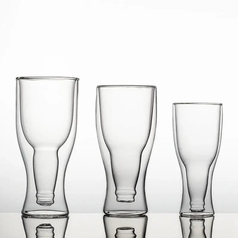 Modern double wall mug beer and wine glass dining room set