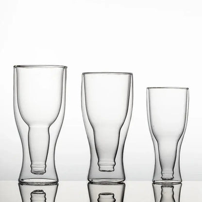Modern double wall mug beer and wine glass dining room set