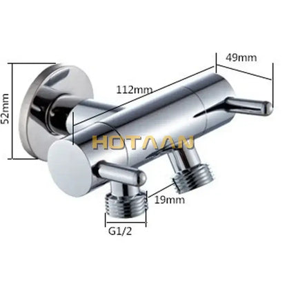 Modern dual handle brass chrome wall mount faucet garden tap