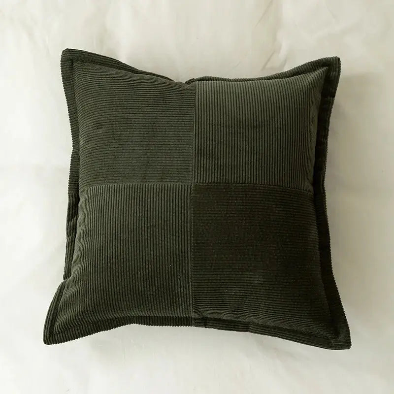 Modern earth tone corduroy pillow cover living room cushion