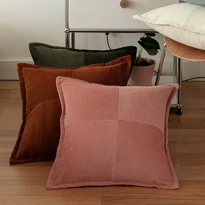 Modern earth tone corduroy pillow cover living room cushion