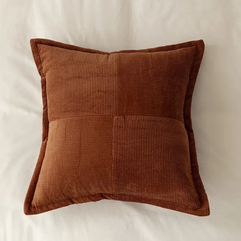 Modern earth tone corduroy pillow cover living room cushion