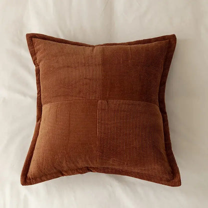 Modern earth tone corduroy pillow cover living room cushion