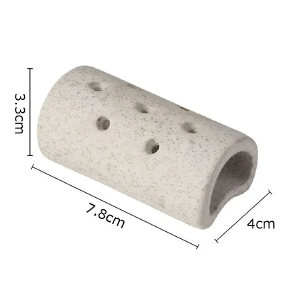 Modern earthy lotus seedpod ceramic incense burner living room decor