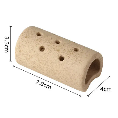 Modern earthy lotus seedpod ceramic incense burner living room decor