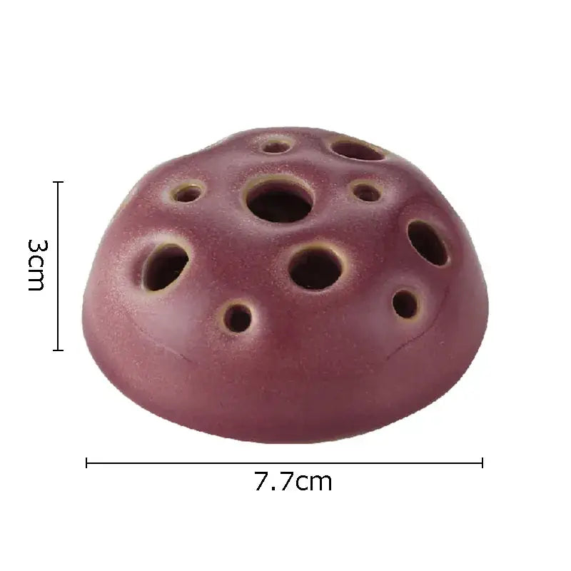 Modern earthy lotus seedpod ceramic incense burner living room decor