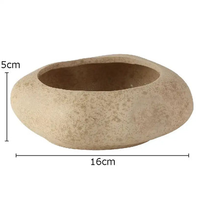 Modern earthy lotus seedpod ceramic incense burner living room decor